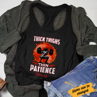 Personalized Gym Thick Thigh Racerback Tank JL75 95O34 thumb 1