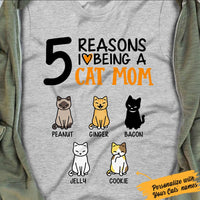 Personalized Cat Mom White T Shirt JN132 73O57 thumb 1