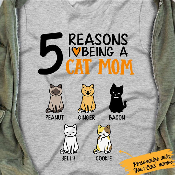 Personalized Cat Mom White T Shirt JN132 73O57 1
