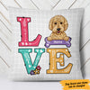 Personalized Love Dog Flower Pattern Pillow MR102 30O47 (Insert Included) 1
