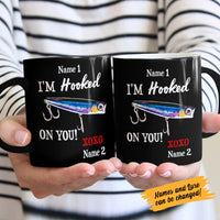 Personalized Fishing Couple Hooked On You Mug  JR137 81O58 thumb 1