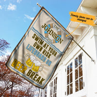 Personalized Pool Lifeguard On Break Garden Flag JN241 81O34 thumb 1