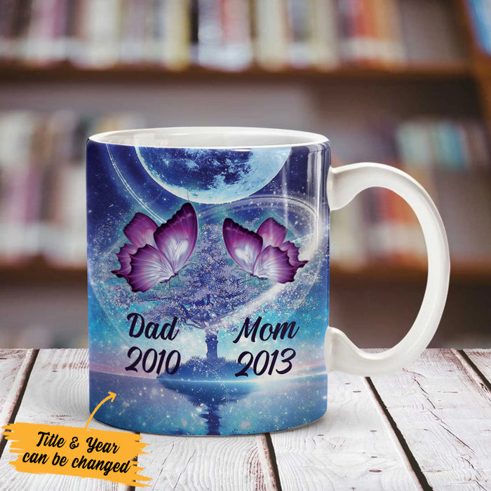 Personalized Butterfly Memorial Mom Dad Mug SB71 87O36 1