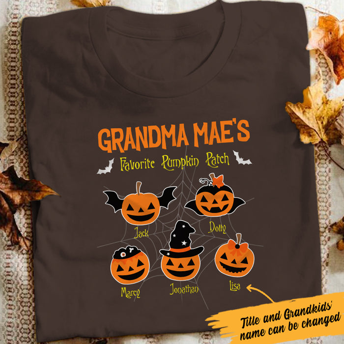 Personalized Halloween Grandma Pumpkin Patch T Shirt JL161 30O47 1