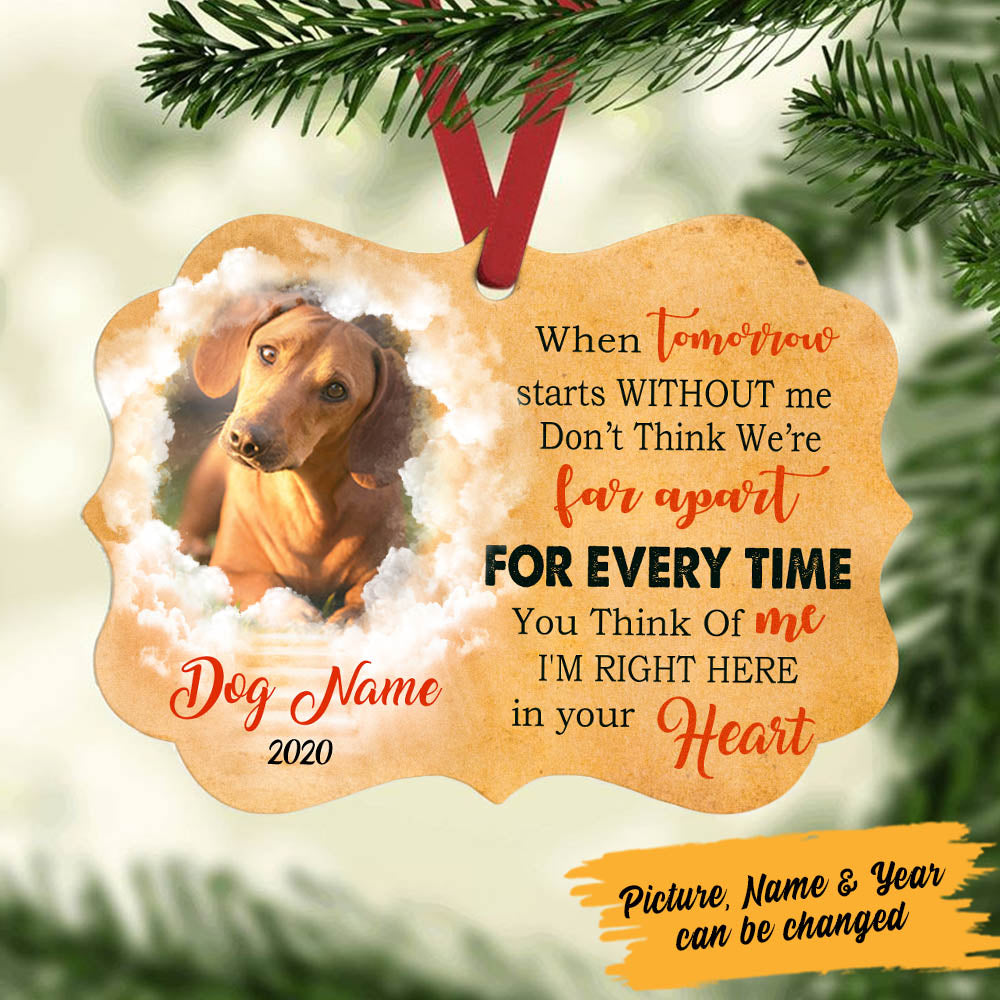 Personalized Dog Memorial MDF Benelux Ornament NB121 85O60