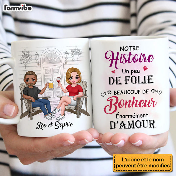Personalized Gift For Couple French Our History Mug 30816 1