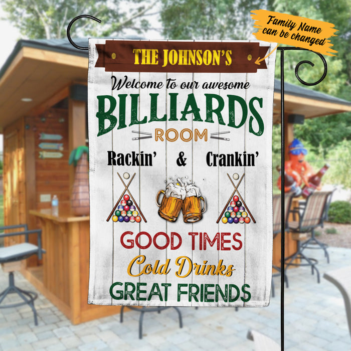 Personalized Rackin Game Room Billiards Flag AG132 28O57 1