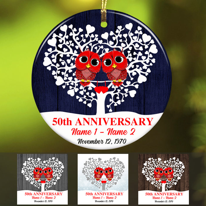 Personalized Anniversary Owl Ornament SB231 65O36 1