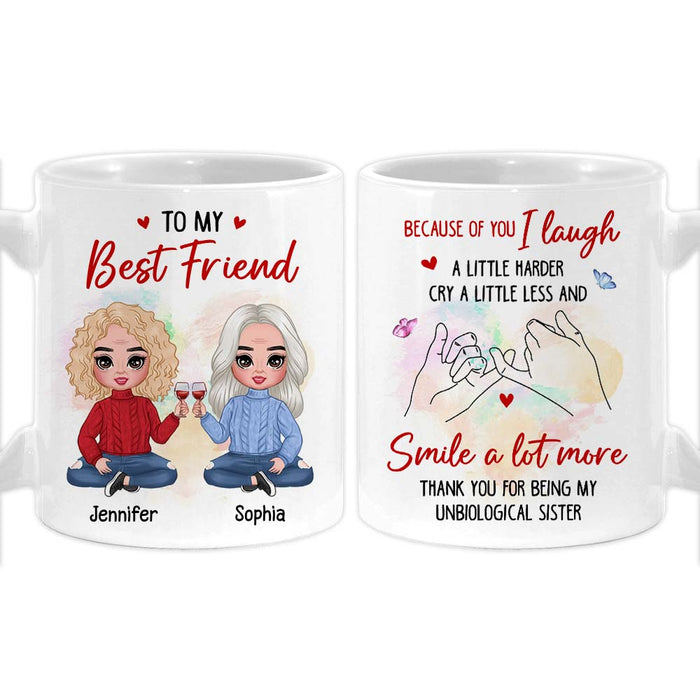 Personalized Gift For Friend My Unbiological Sister Mug 31115 1