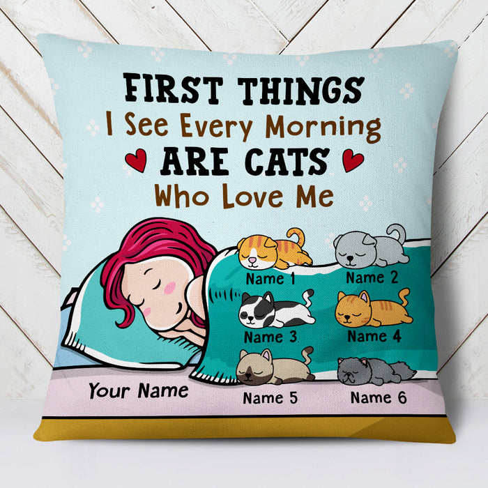 Personalized Cat Who Loves Me Pillow JR291 29O47 (Insert Included) 1