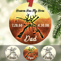 Personalized Haven Has My Hero Dad Memorial Circle Ornament NB92 67O60 thumb 1