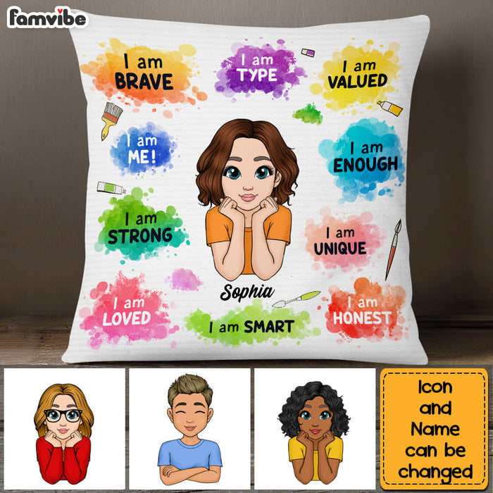 Personalized Gift For Granddaughter  I Am Brave Pillow 23145 1