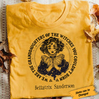 Personalized Granddaughter Of Witch Halloween White T Shirt SJL142 81O34 thumb 1