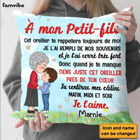 Personalized Gift For Grandson French À Mon Petit-fils Canvas Pillow 30394 thumb 1