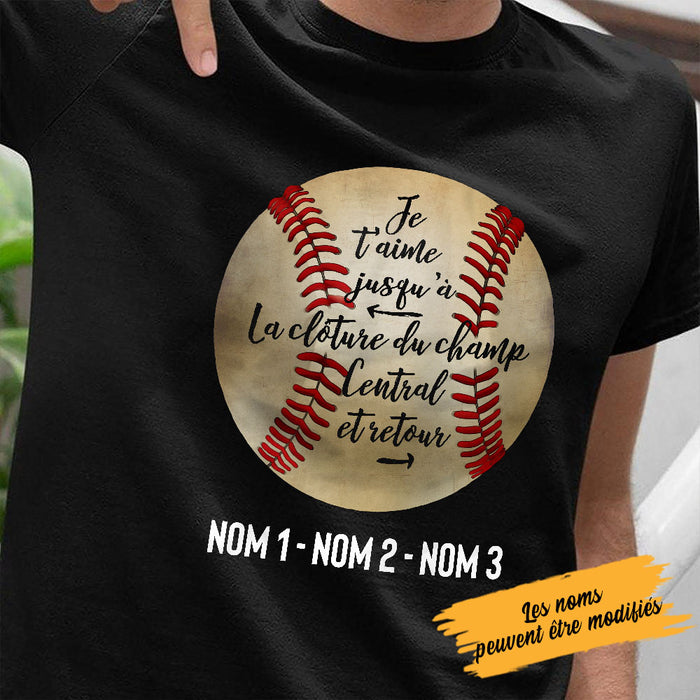 Personalized Dad Papa Baseball French T Shirt AP144 73O58 1