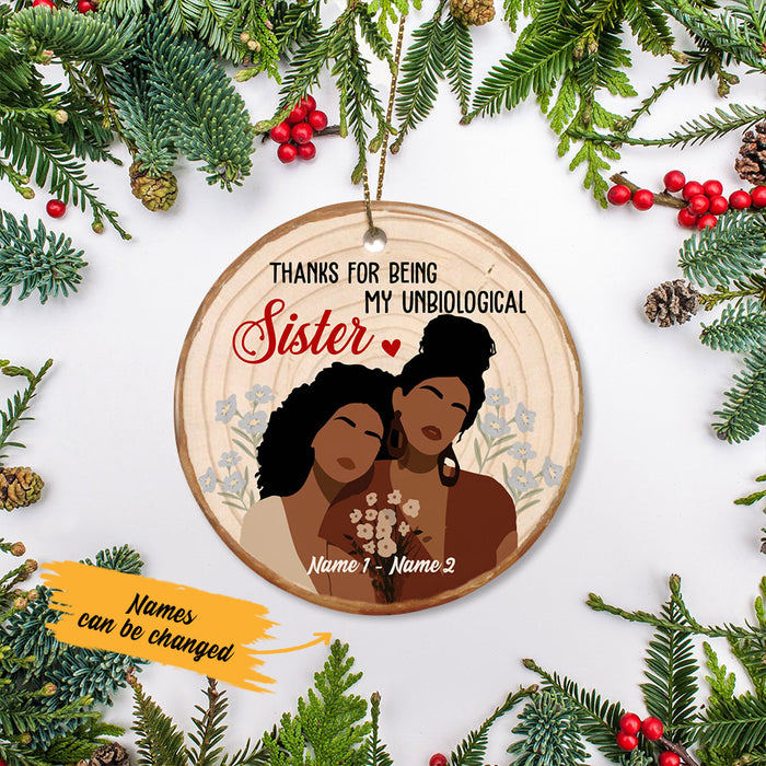 Personalized Unbiological Sister BWA Friends  Ornament SB222 67O58 1