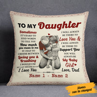 Personalized To My Daughter Dad Pillow FB52 67O53 thumb 1