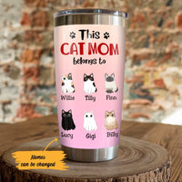 Personalized Cat Mom Steel Tumbler SJN163 73O57 thumb 1