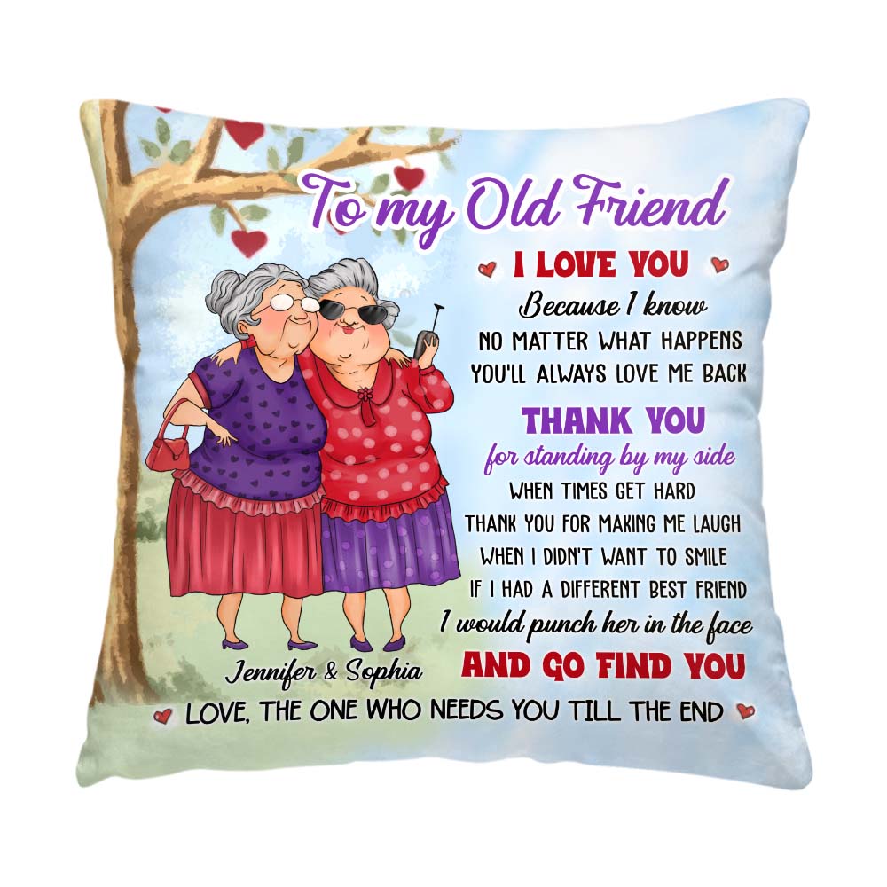 Personalized Gift For Friends To My Old Friend Pillow 30920 Primary Mockup