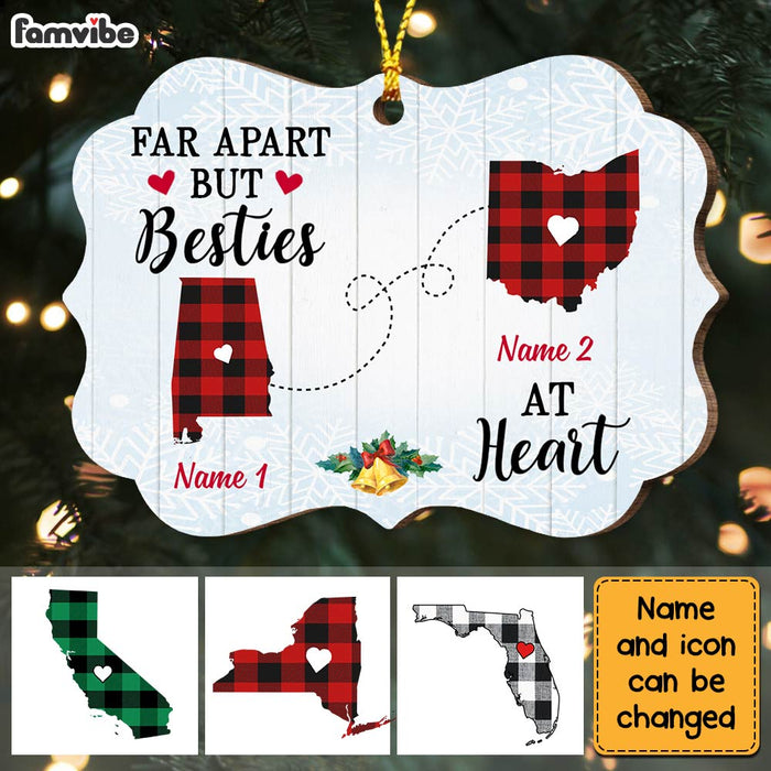 Personalized Long Distance State Map Benelux Ornament NB165 30O47 1