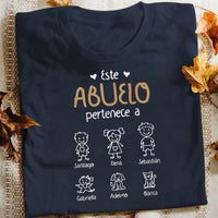 Personalized Abuela Abuelo Spanish Grandma Grandpa Belongs T Shirt AP235 30O57 thumb 1