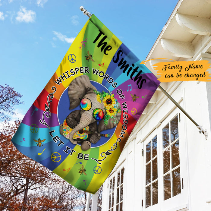 Personalized Let It Be Hippie Flag JL112 73O47 1