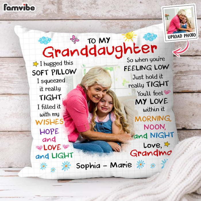 Personalized Gift For Granddaughter Photo Custom Pillow 31498 1