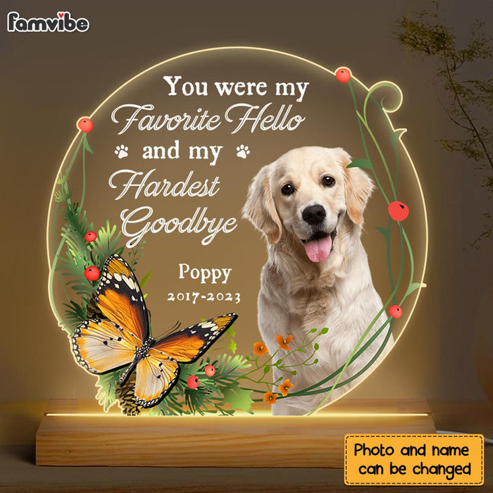 Personalized Gift For Loss Of Dog Photo Custom Plaque LED Lamp Night Light 31628 1