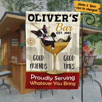 Personalized Boston Terrier Dog Bar Gardening Flag AG171 85O34 thumb 1