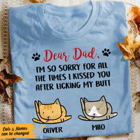 Personalized Sorry The Kisses For Cat Mom Dad T Shirt OB231 30O53 thumb 1
