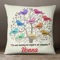 Personalized Italian Mamma Nonna Blessings Tree Mom Grandma Pillow AP131 65O36 (Insert Included) thumb 1