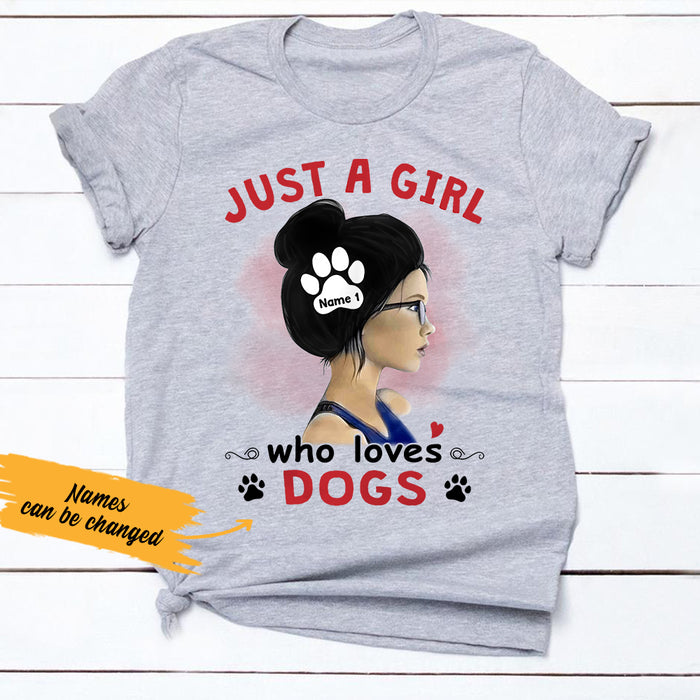 Personalized Just A Mom Who Loves Dog T Shirt AP32 95O36 1