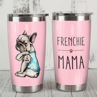 Personalized French Bulldog Mama Dog Mom Steel Tumbler NB276 81O36 thumb 1