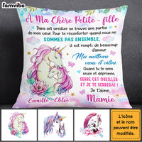 Personalized Gift For Granddaughter French Unicorn Pillow 30167 thumb 1