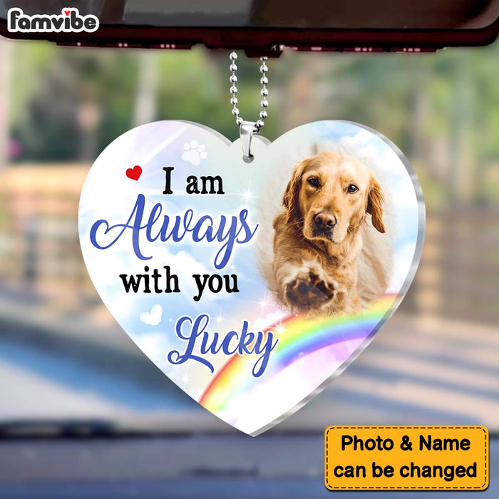 Personalized Dog Lovers Gift I Am Always With You Transparent Acrylic Car Ornament 31499 1