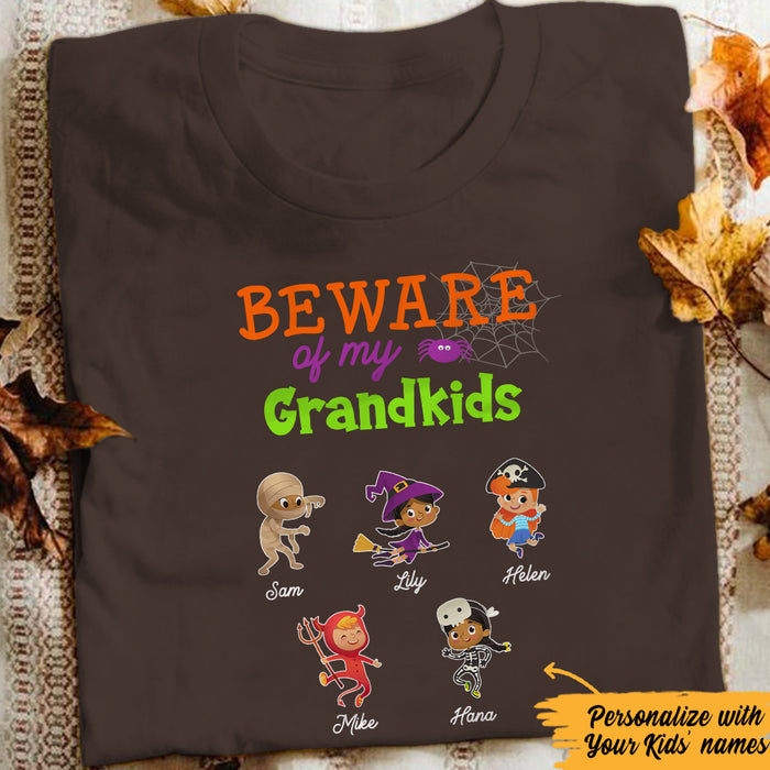 Personalized Halloween Beware Of Grandkids T Shirt JL152 65O57 1