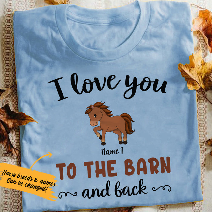 Personalized Horse To The Barn T Shirt DB82 85O57 1
