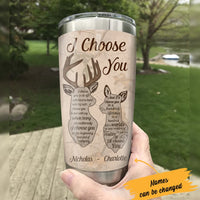Personalized Hunting Husband Wife Steel Tumbler JN213 85O57 thumb 1