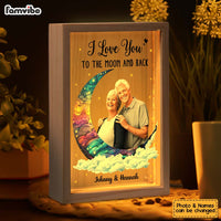 Personalized Couple Gift I Love You To The Moon And Back Picture Frame Light Box 31308 thumb 1