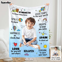 Personalized Inspiring Gift For Grandson Upload Photo Blanket 31435 thumb 1