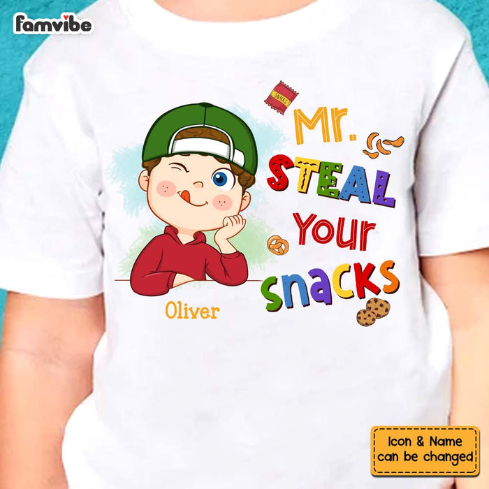 Personalized Gift For Grandson Mr Steal Your Snacks Kid T Shirt - Kid Hoodie - Kid Sweatshirt 30482 1