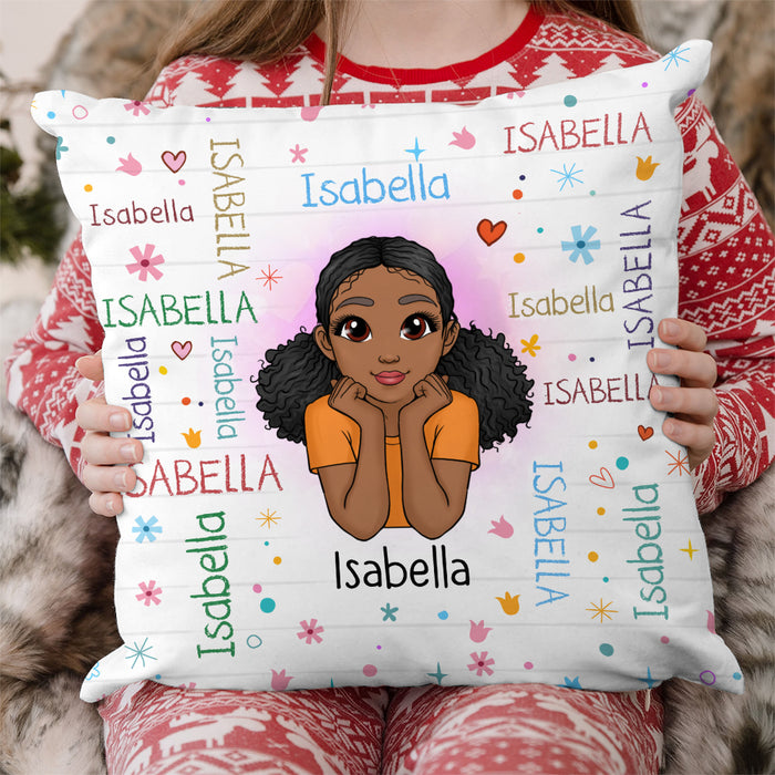 Personalized Gift For Granddaughter Custom Name Pattern Pillow 30836 1