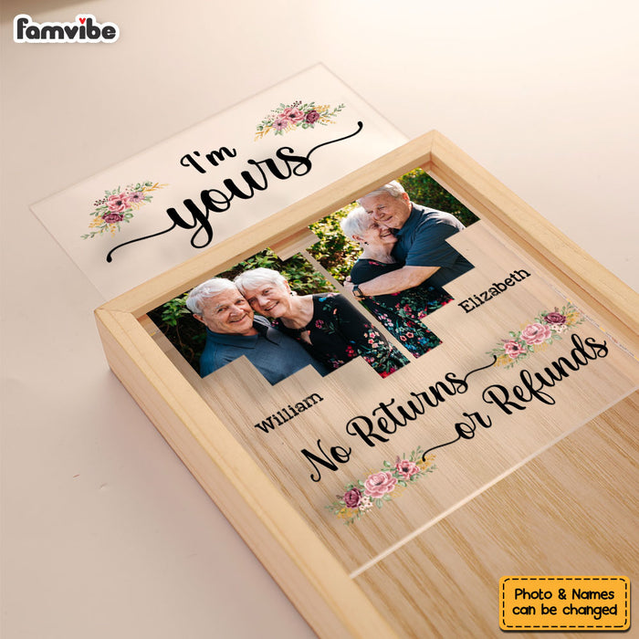 Personalized Couple I'm Yours No Returns Or Refunds Picture Frame Light Box 31310 1