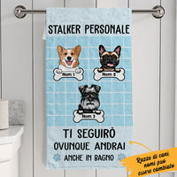 Personalized Stalker Personale Cane Italian Personal Stalker Dog Towel AP135 67O36 thumb 1