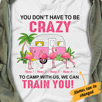 Personalized Camping Friends Flamingo T Shirt JN141 26O34 thumb 1