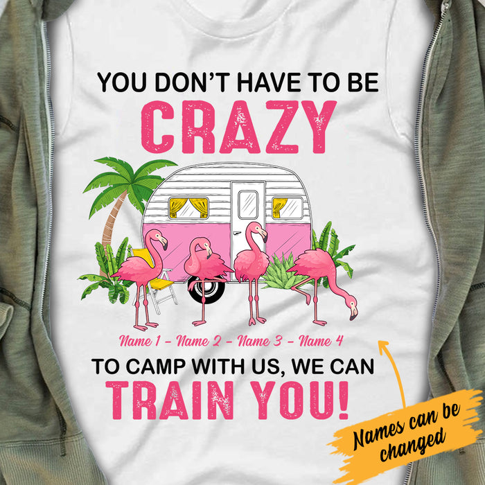 Personalized Camping Friends Flamingo T Shirt JN141 26O34 1