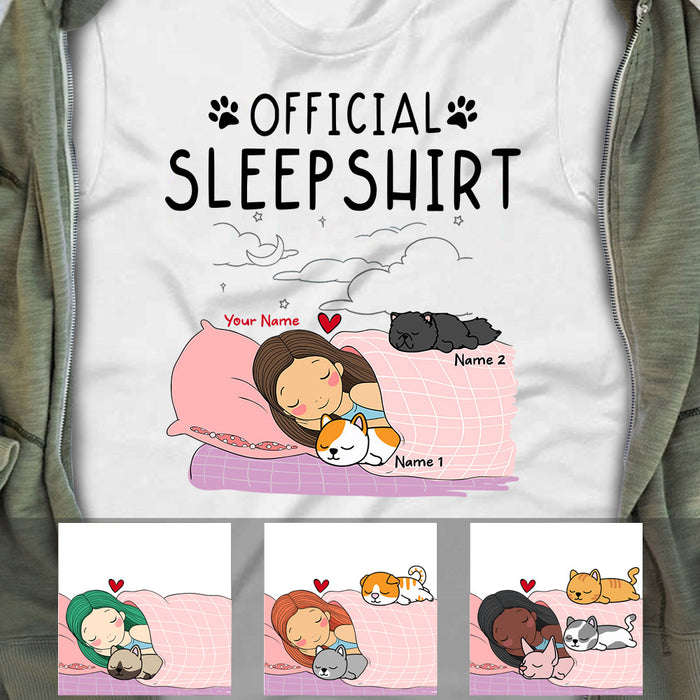 Personalized Cat Sleep Shirt T Shirt AP52 26O53 1