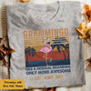 Personalized Flamingo Grandma  White T Shirt JN133 85O58 1