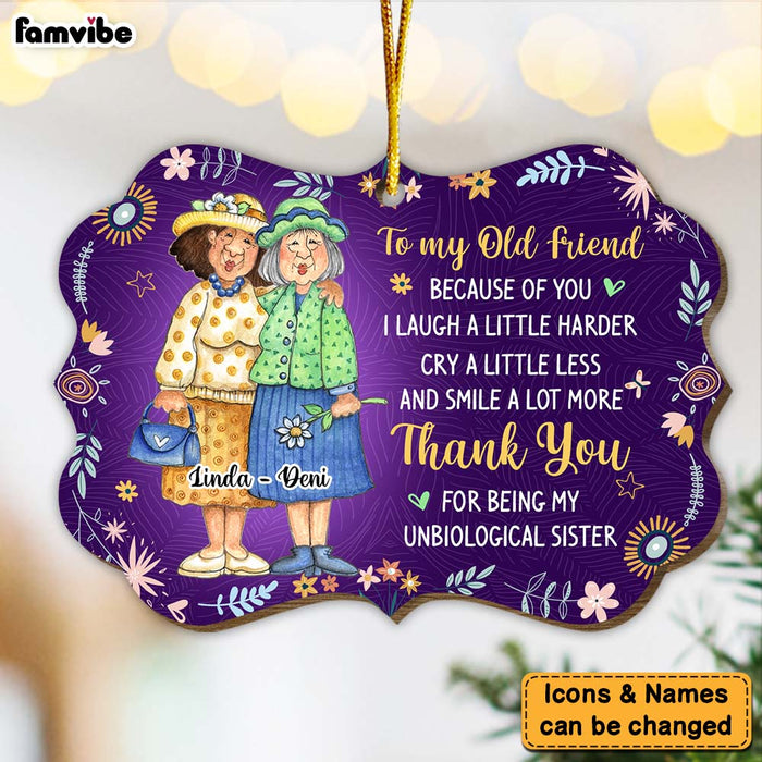 Personalized Christmas Gift Old Friend Smile A Lot More Benelux Ornament 30303 1