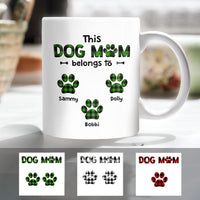 Personalized This Dog Mom Belongs To Buffalo Plaid Mug OB131 30O58 thumb 1